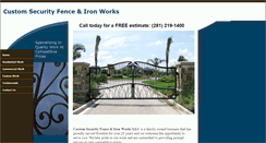 Desktop Screenshot of customsecurityfence.com