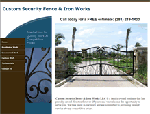 Tablet Screenshot of customsecurityfence.com